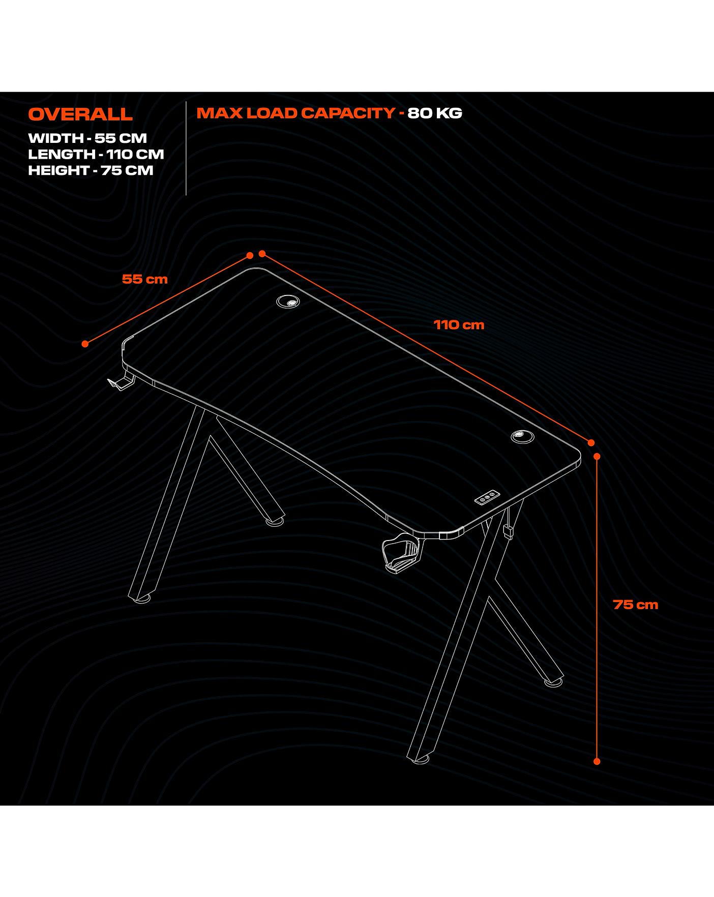 X Rocker Lumio Compact Gaming Desk Oxendales