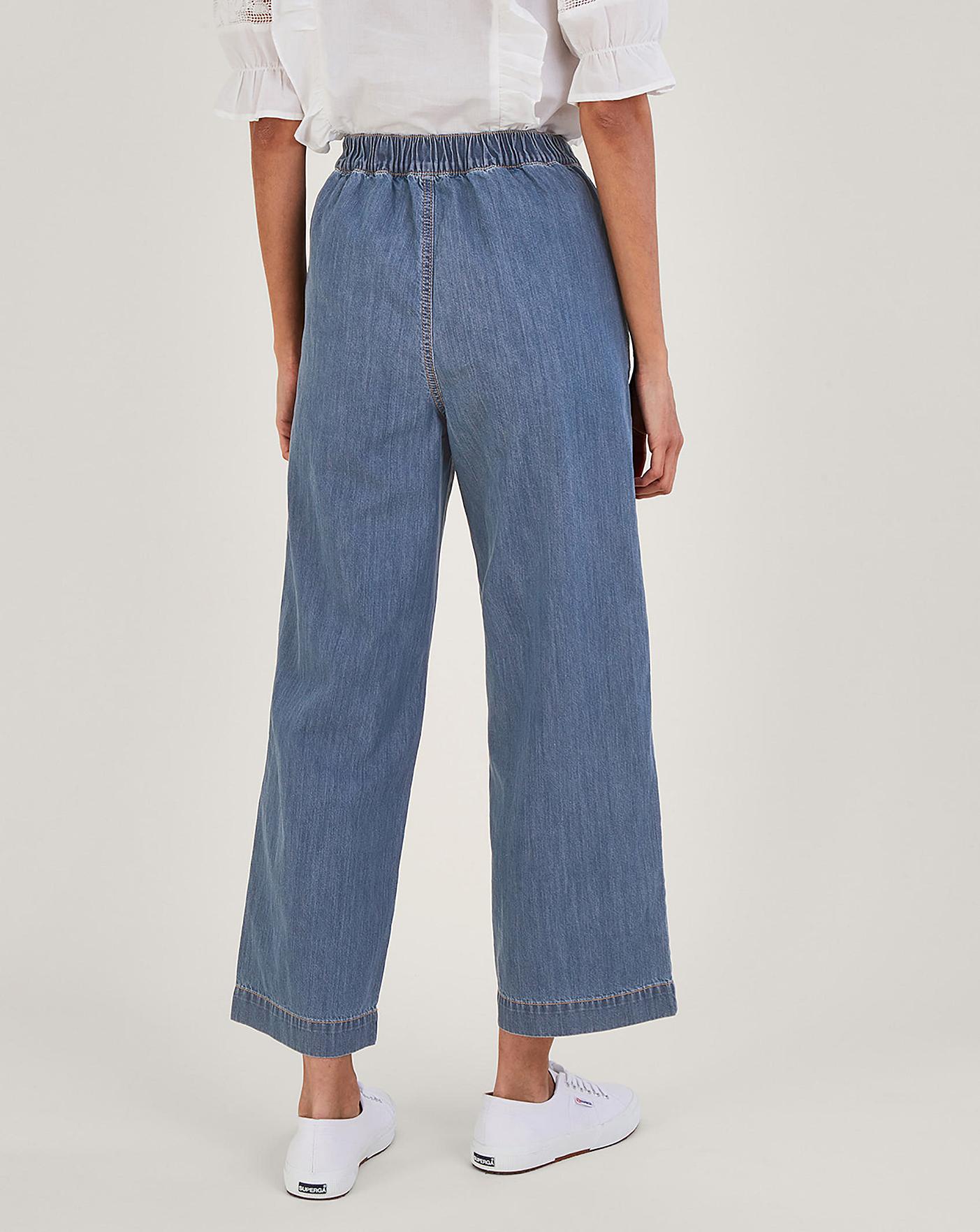 Monsoon Harper Crop Wide Leg Jeans J D Williams