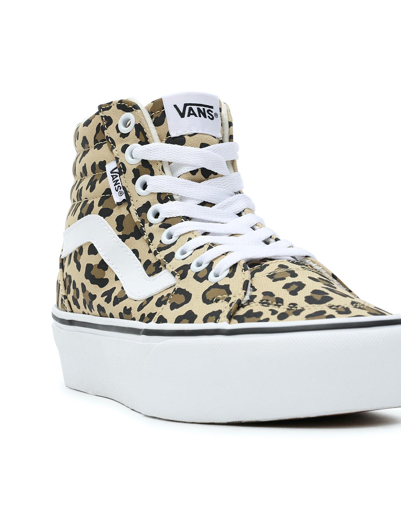 Leopard print 2025 hi top vans