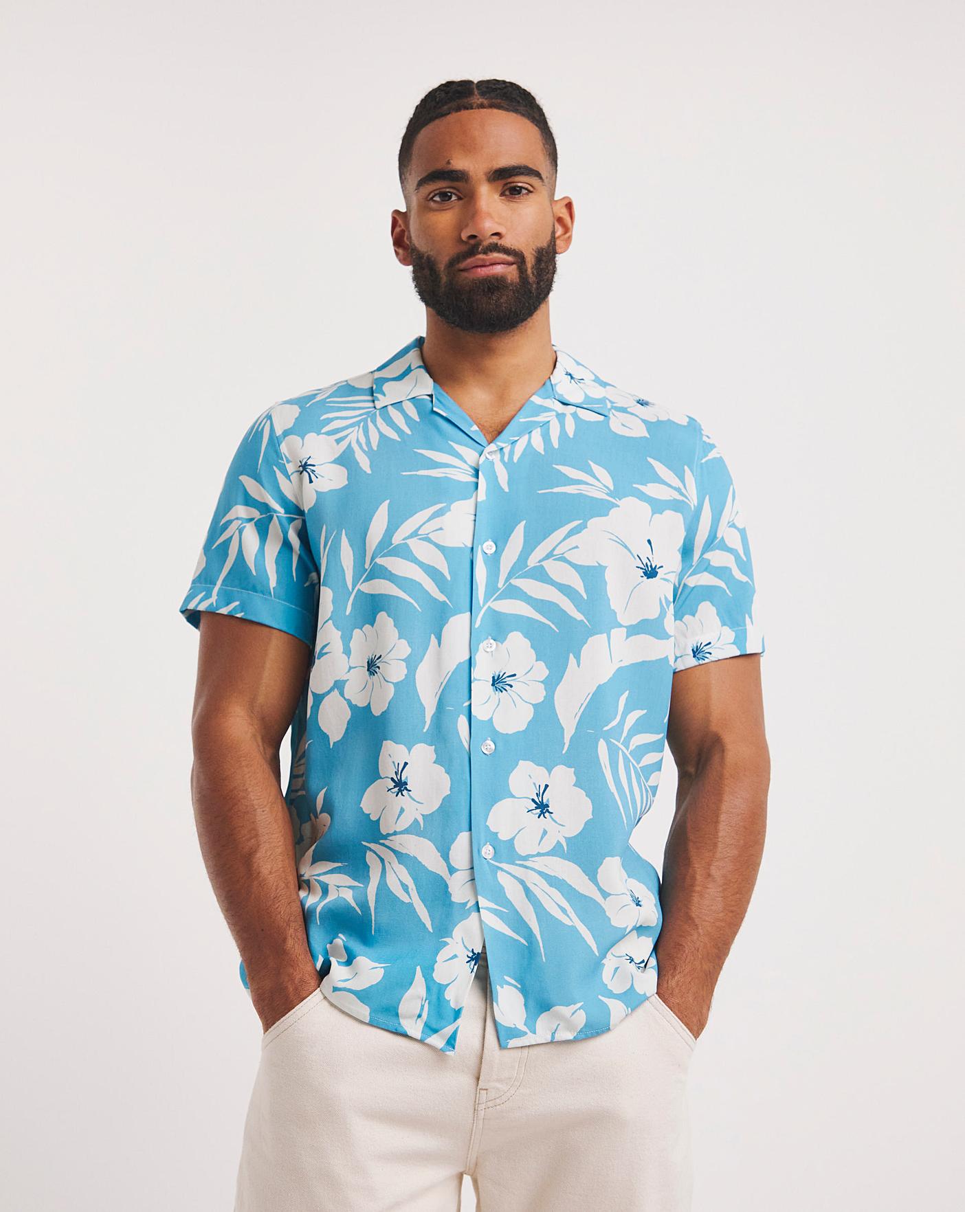 Short Sleeve Ibiza Floral Shirt | J D Williams