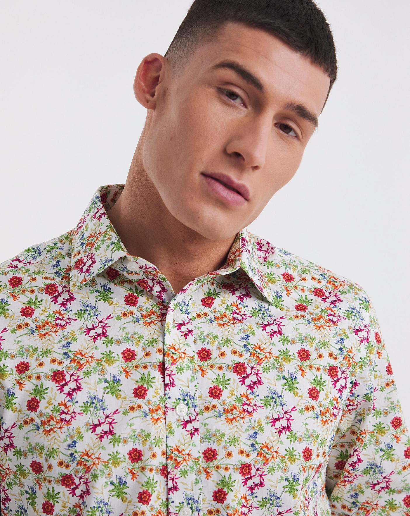 William Hunt Print Formal Shirt | J D Williams