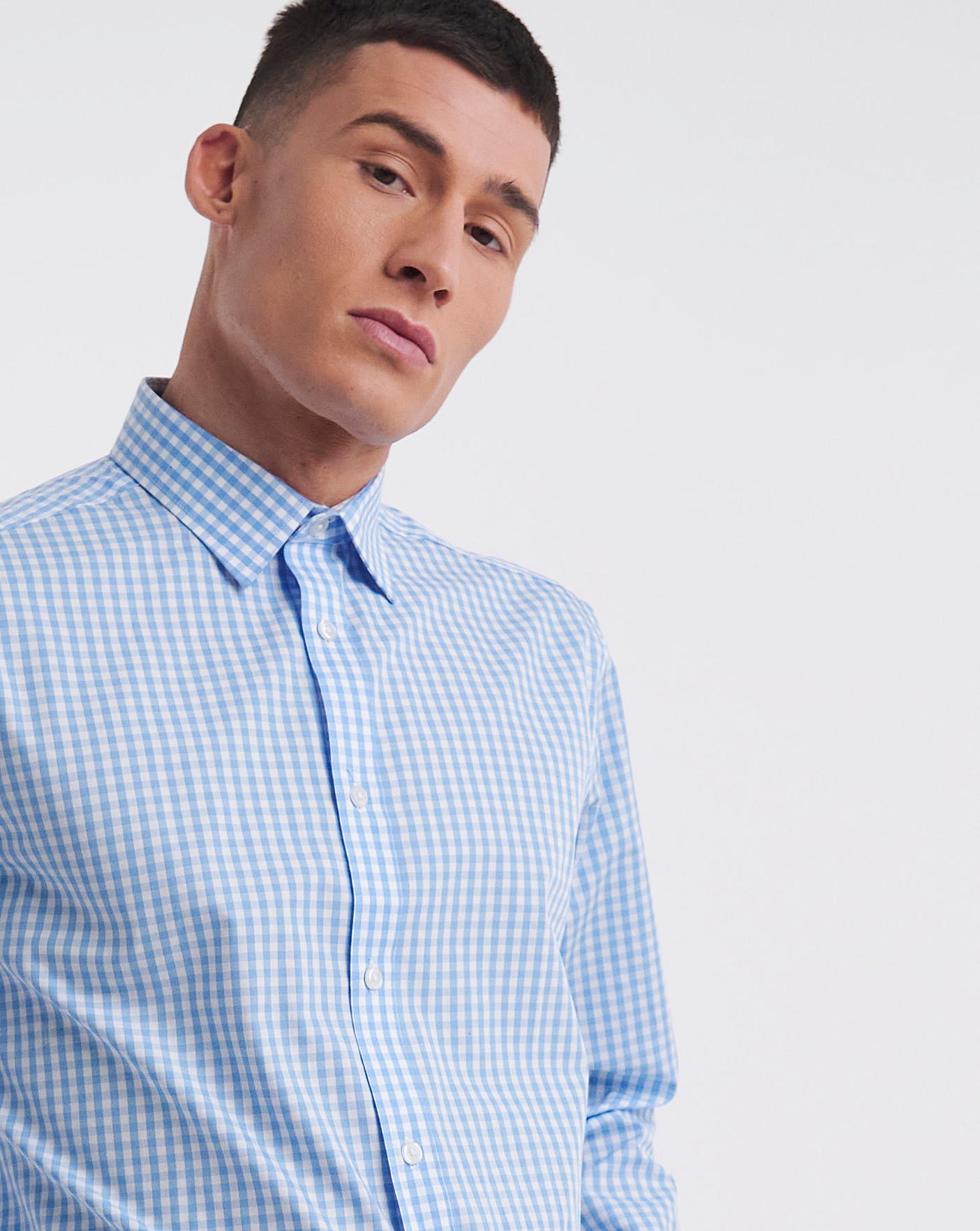 Jacamo Premium Formal Gingham Shirt | Premier Man