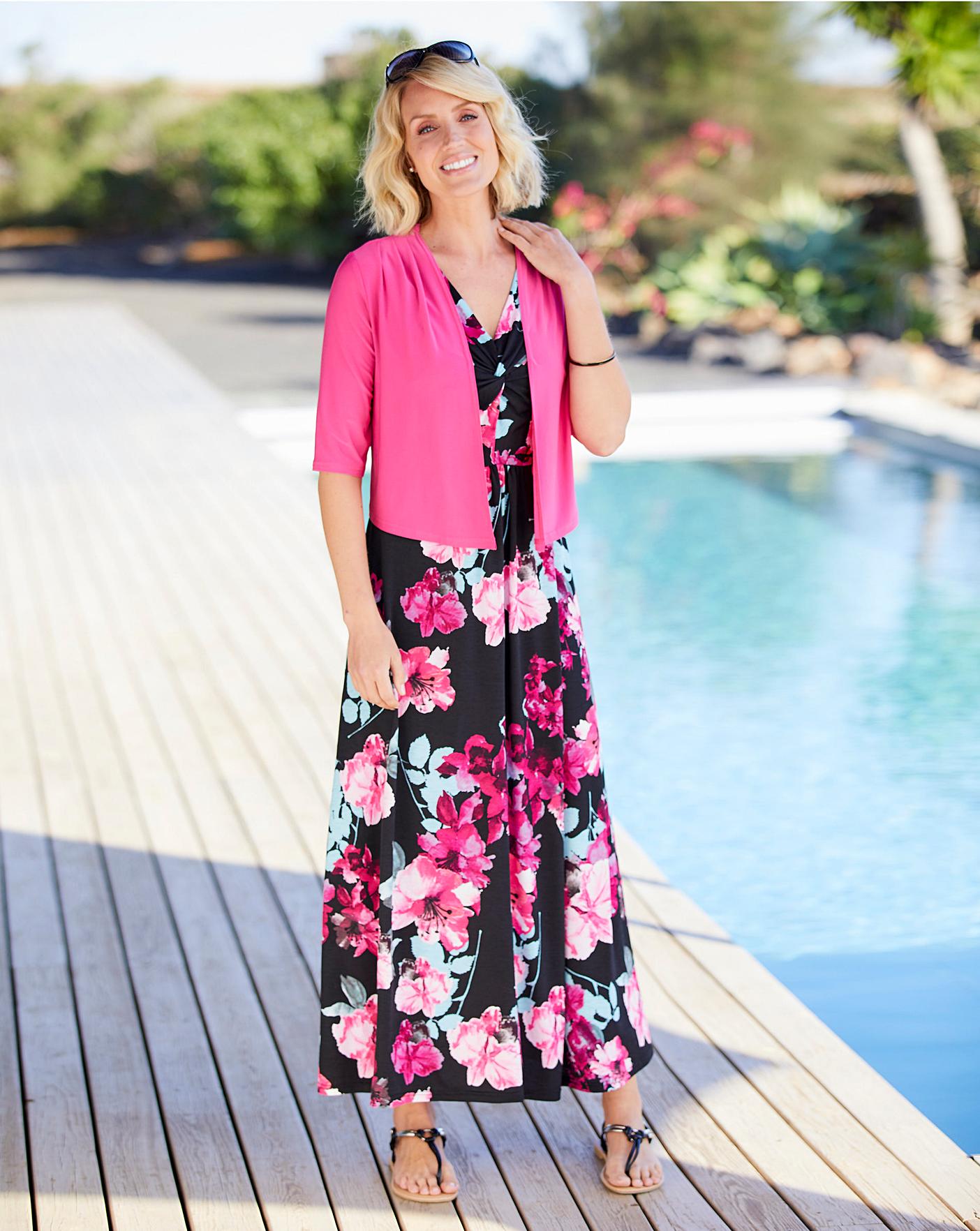 floral jersey maxi dress