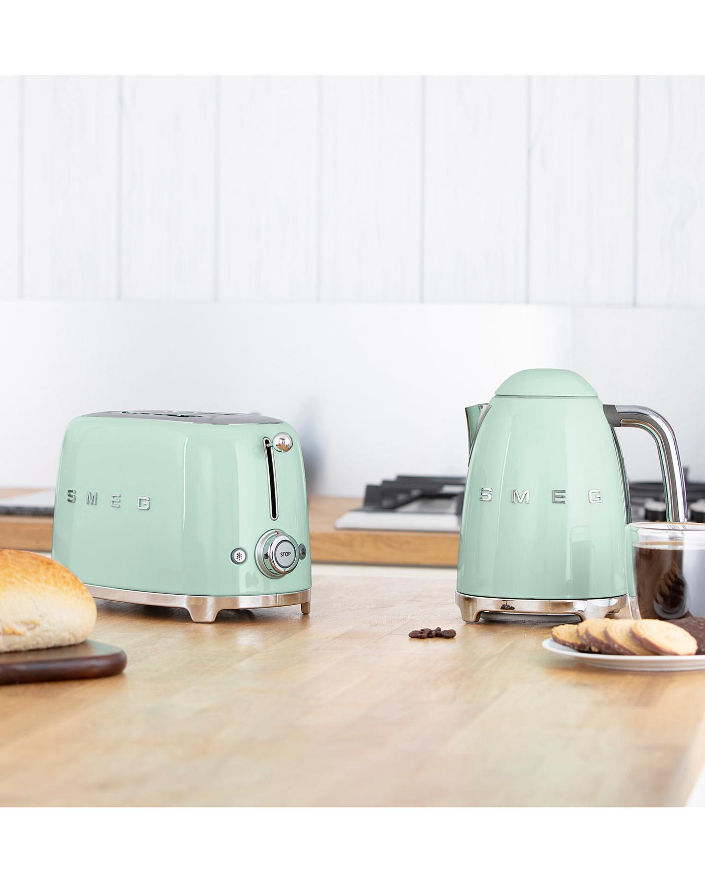 smeg green toaster and kettle