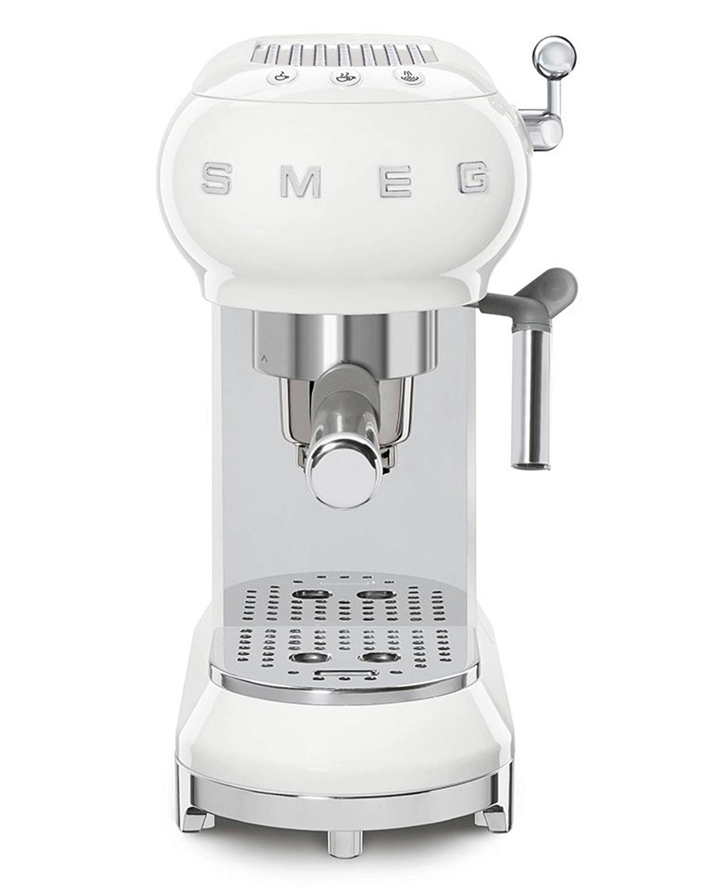 Smeg Retro White Espresso Coffee Machine Simply Be