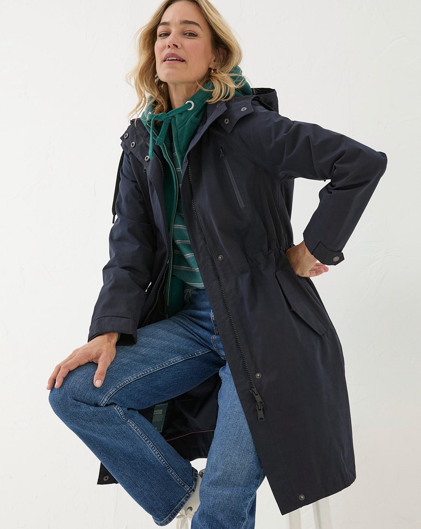 Long coat made from waterproof fabric best sale