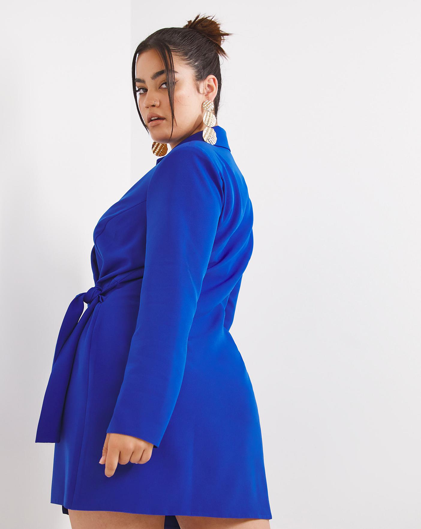 Royal blue 2024 blazer dress