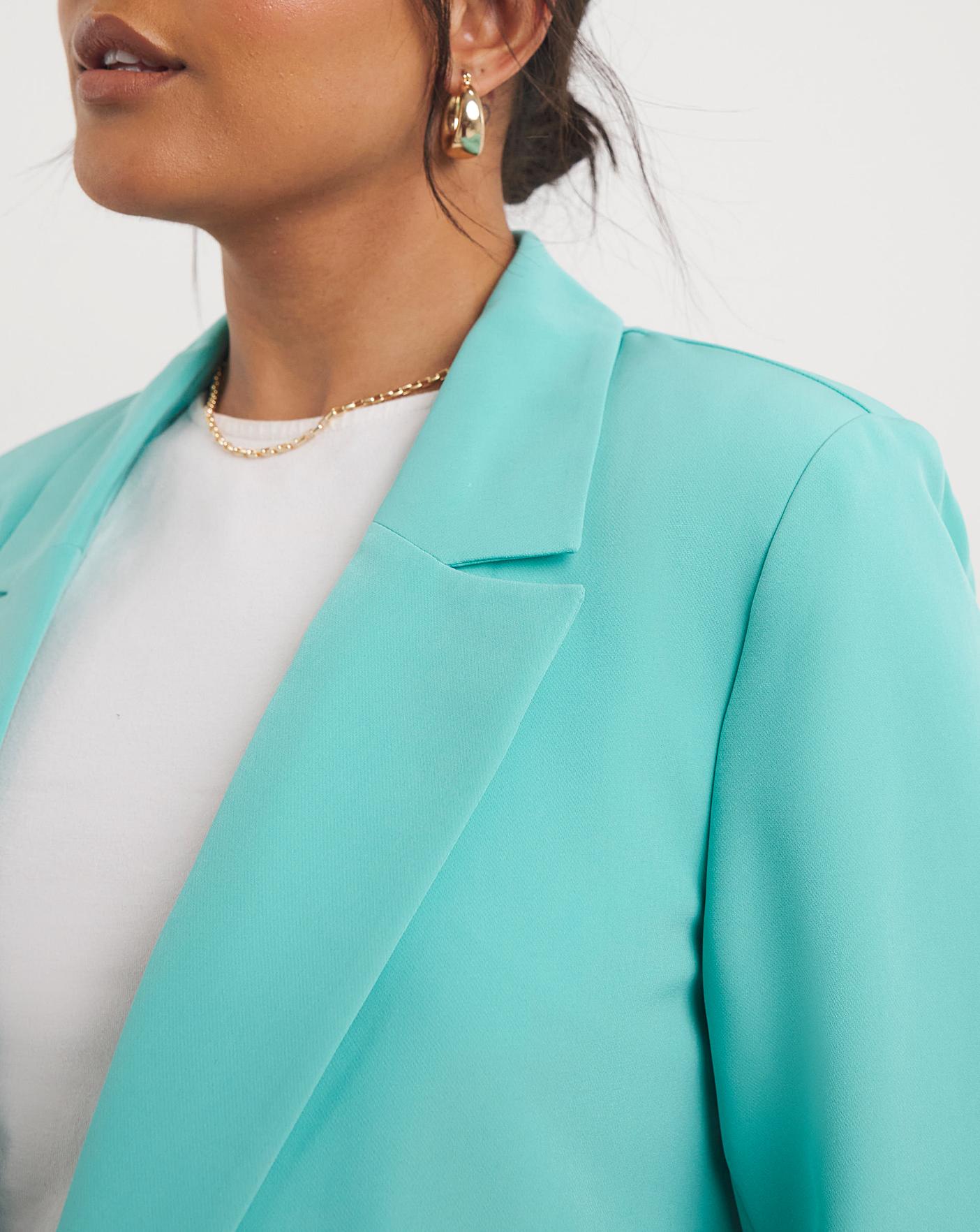 Turquoise on sale blazer womens