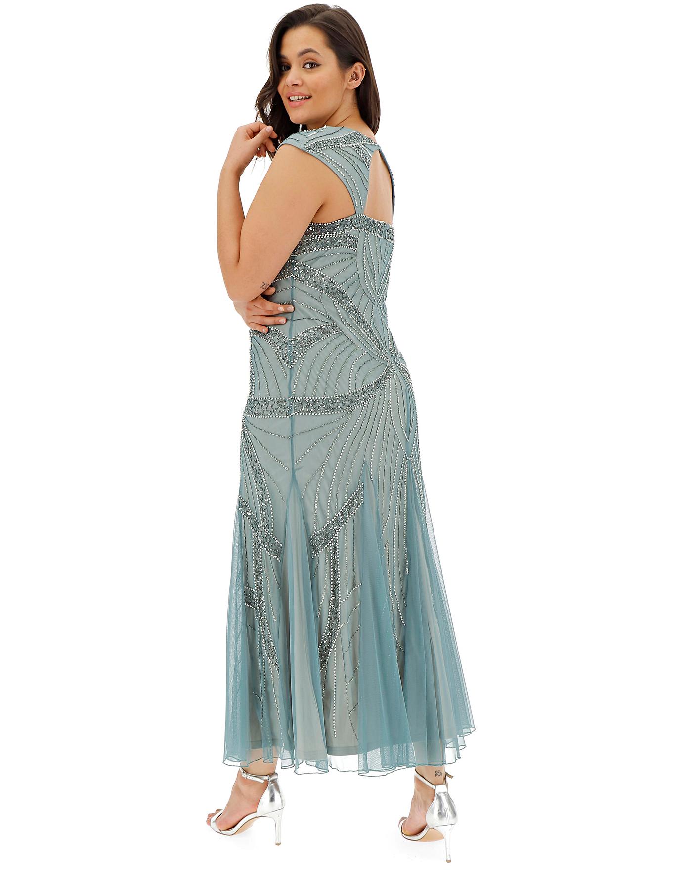 joanna hope stretch beaded maxi dress