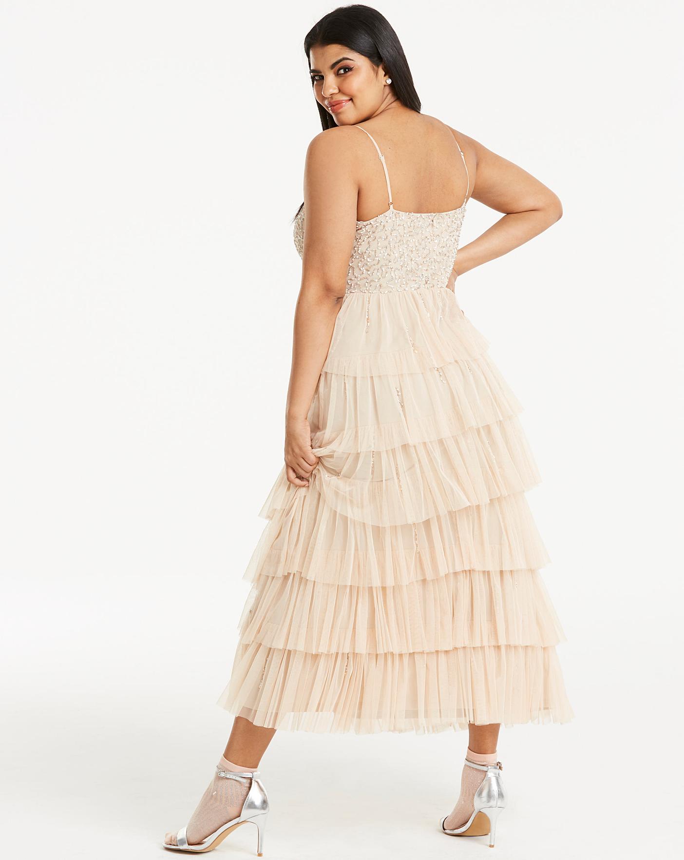 joanna hope beaded tiered boho dress