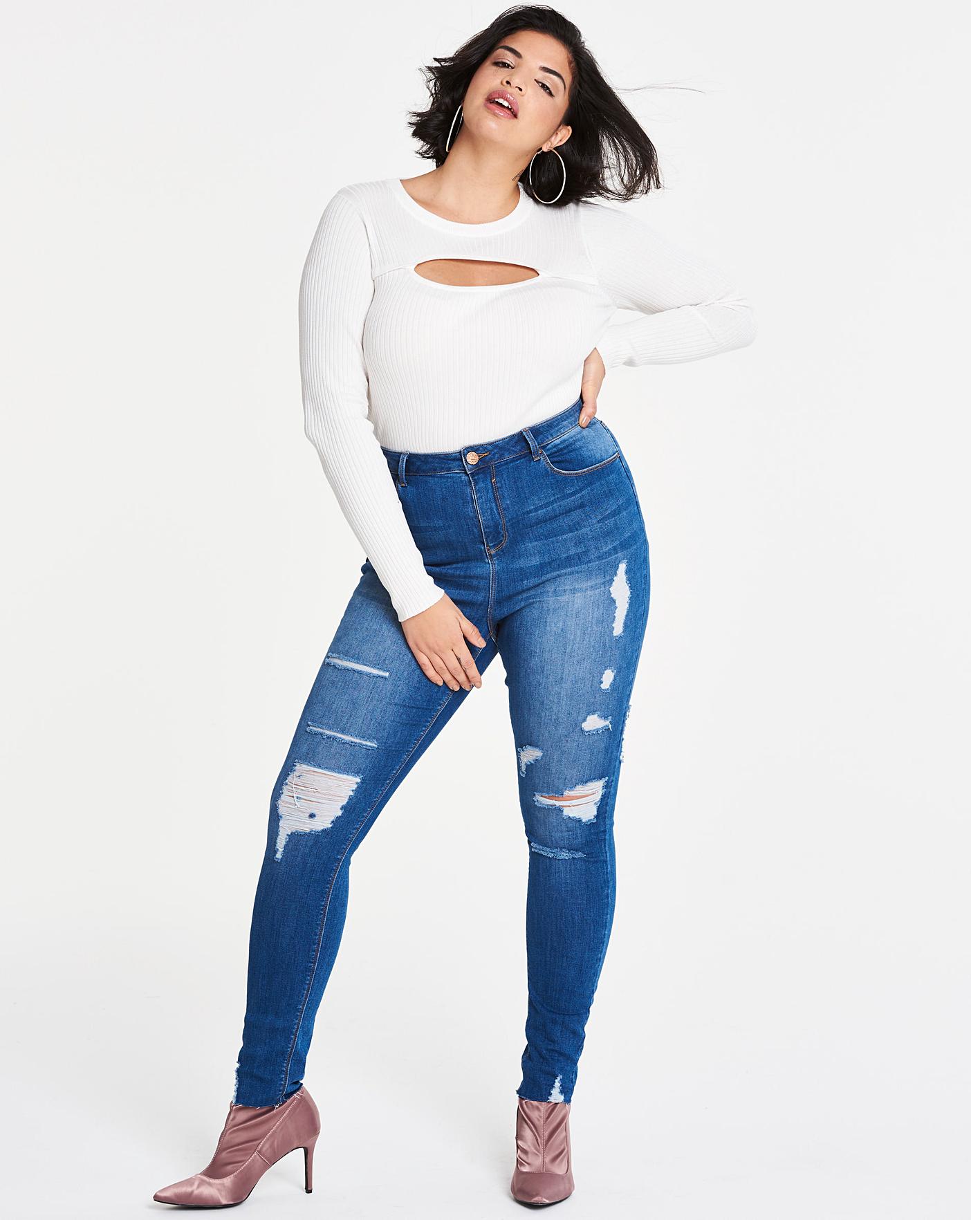 chloe ripped jeans