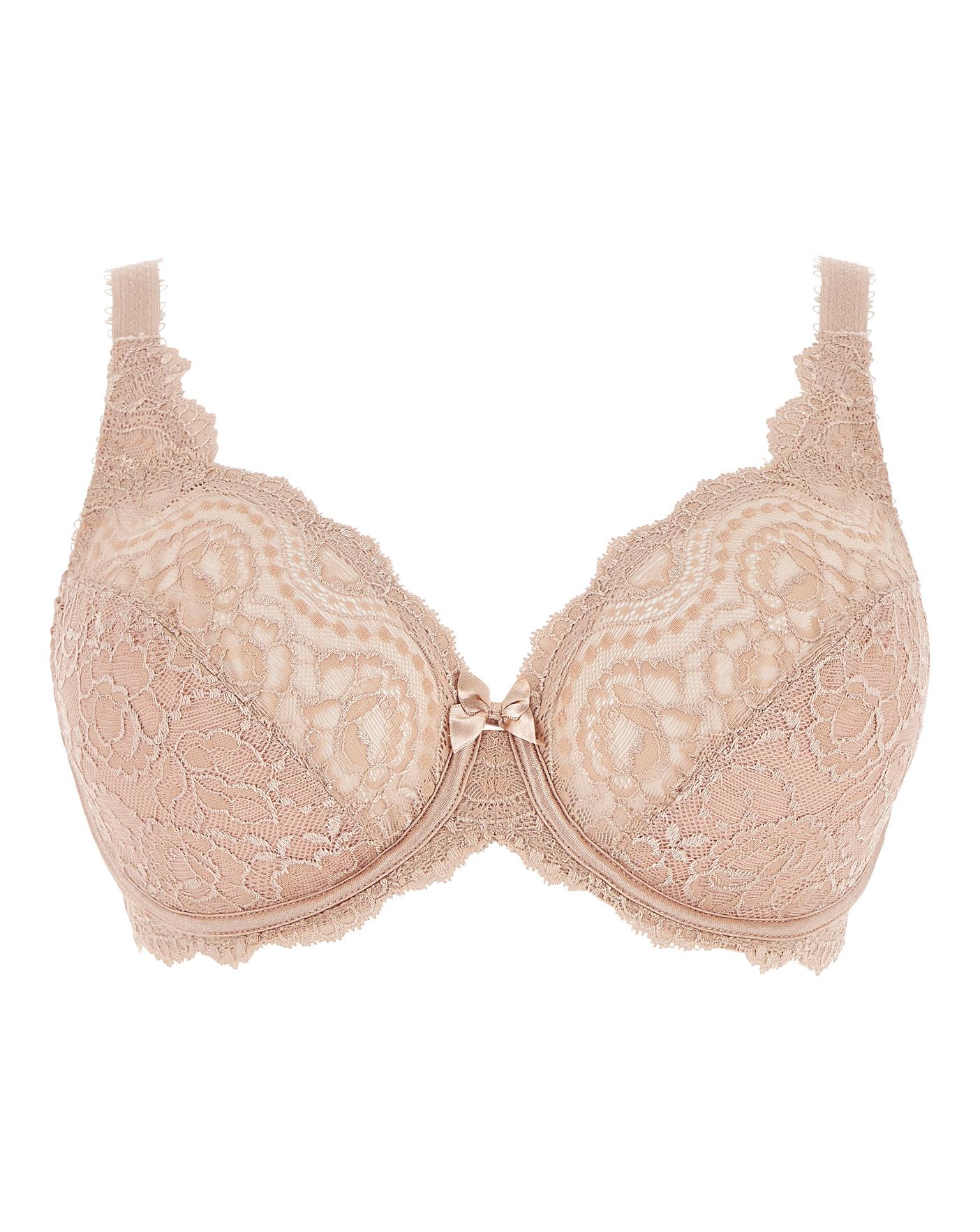 Playtex Flower Lace Full Cup Bra Nude Simply Be