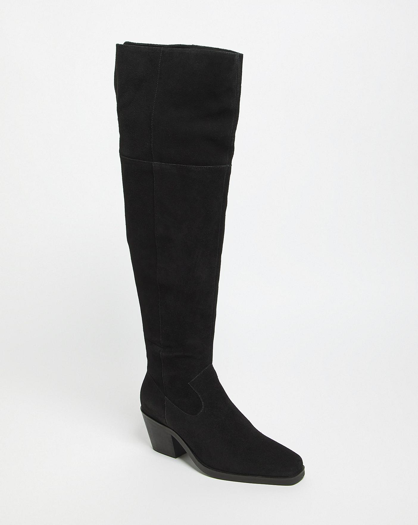 Western Over Knee Boots Ex Wide SC | Fashion World