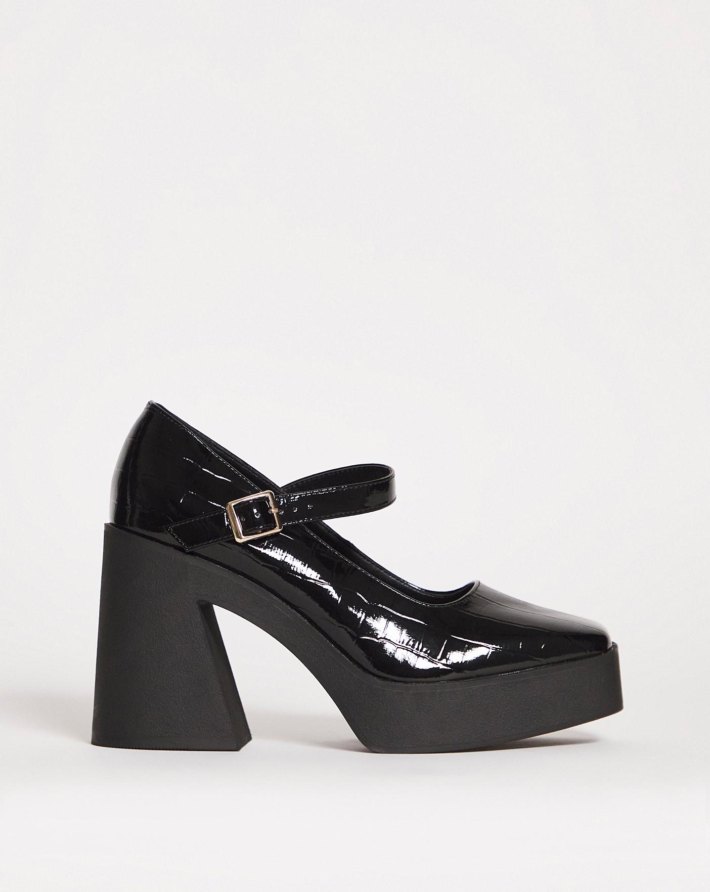 Platform mary jane heels best sale