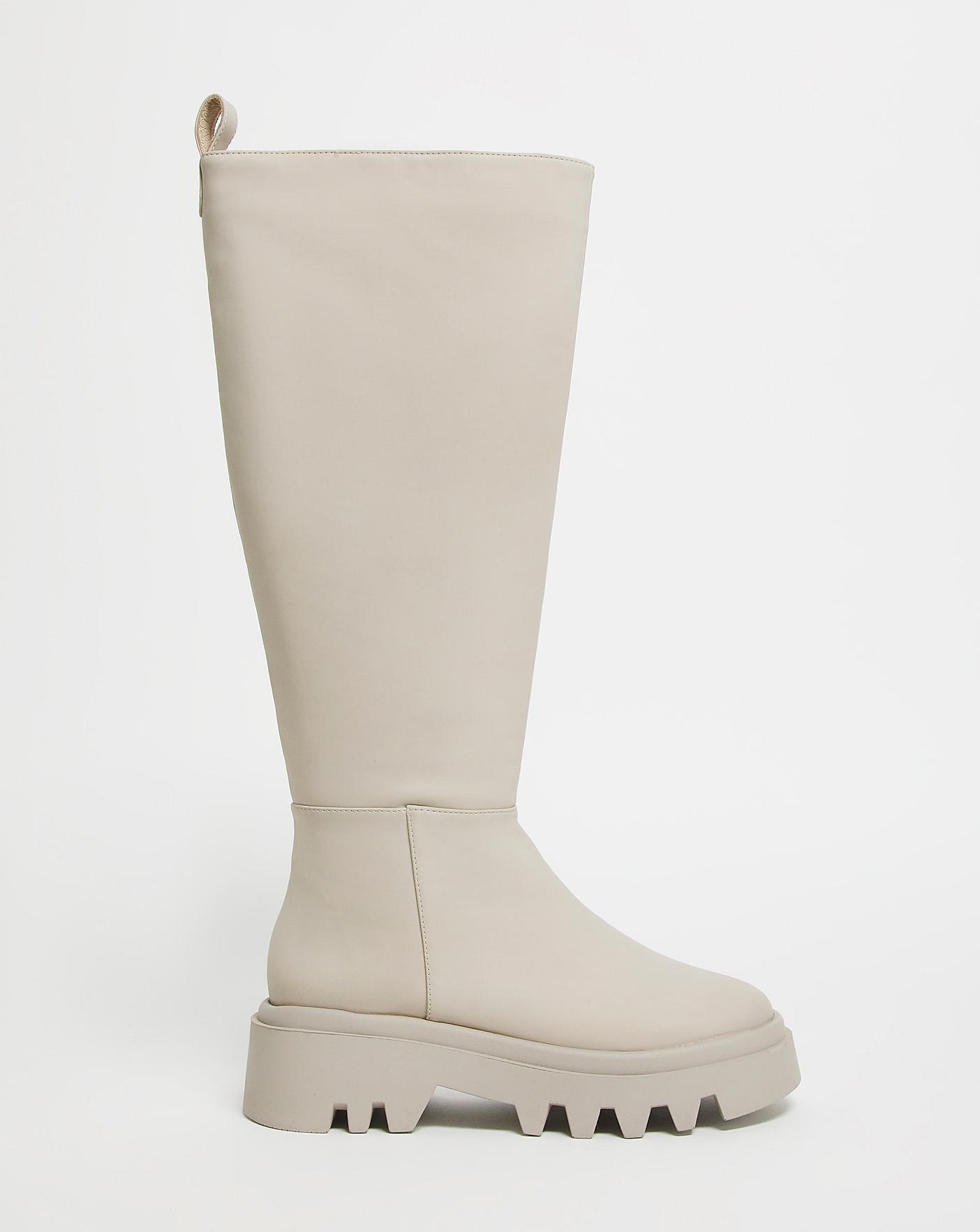 Knee high cleated boots best sale