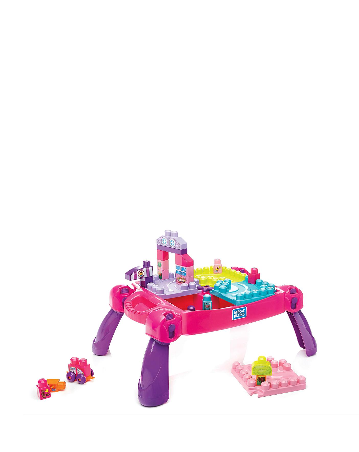 Mega Bloks Build n Learn Table Pink Premier Man