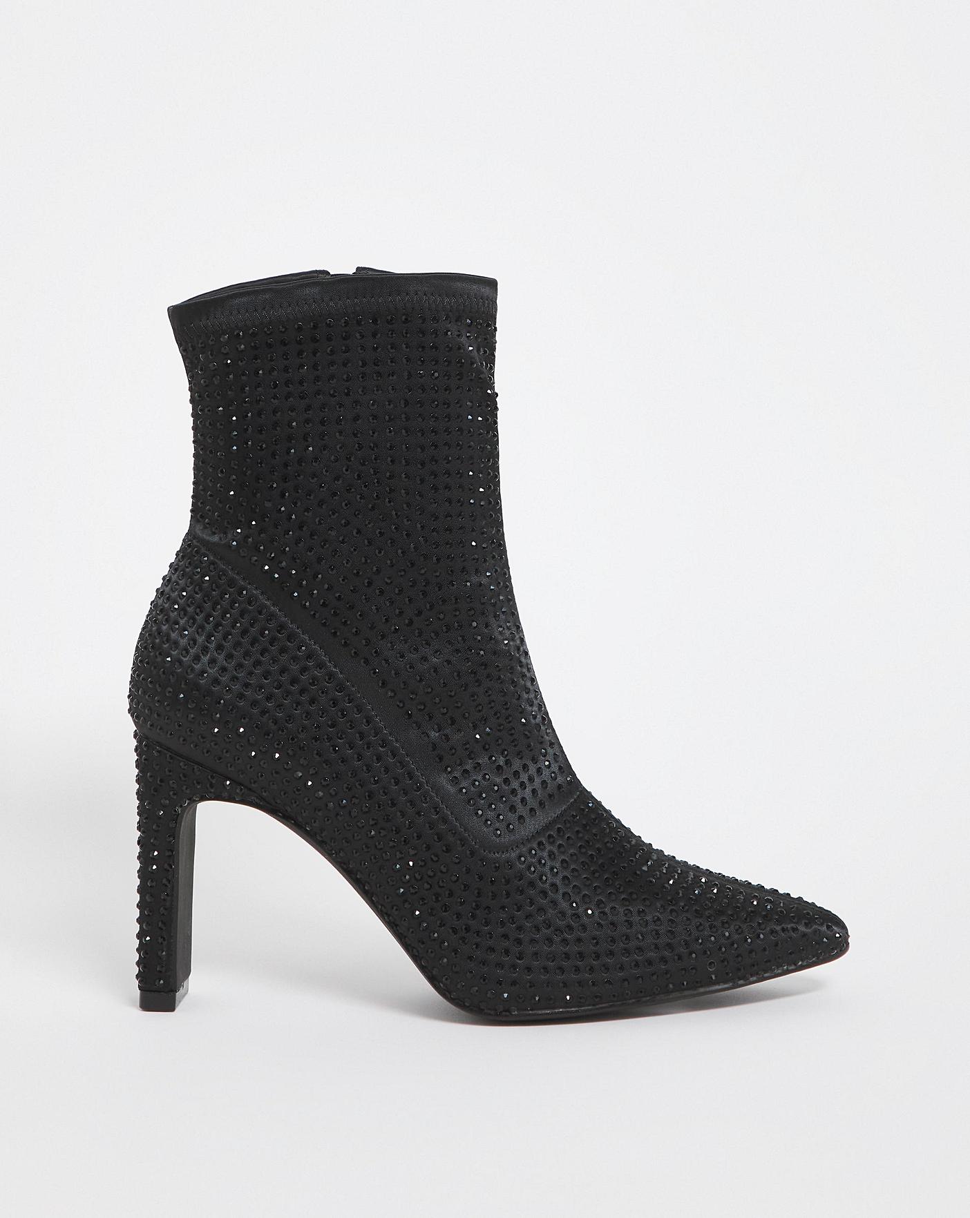 Wide fit glitter on sale boots