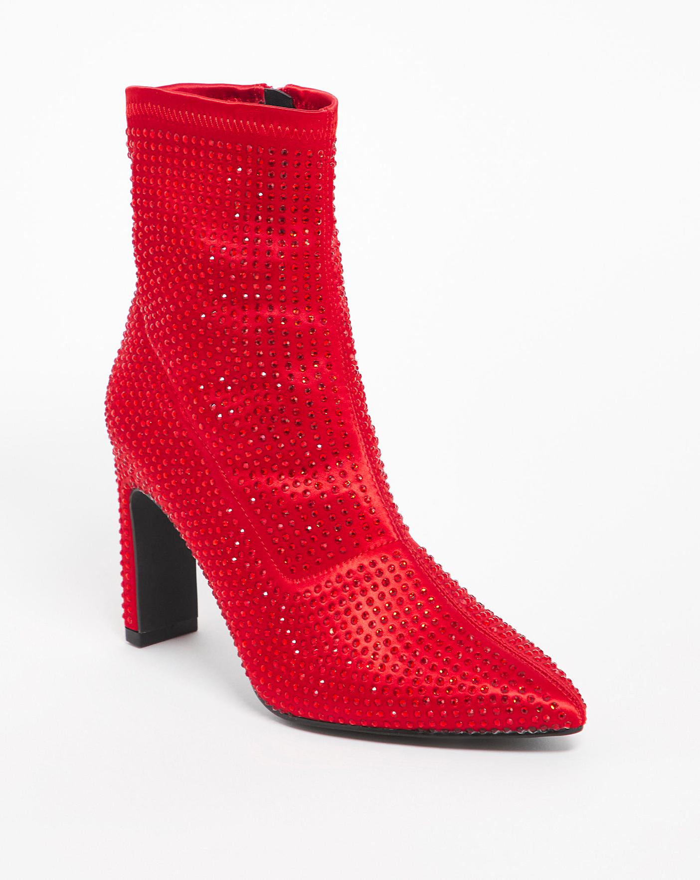 Embellished on sale heel boots