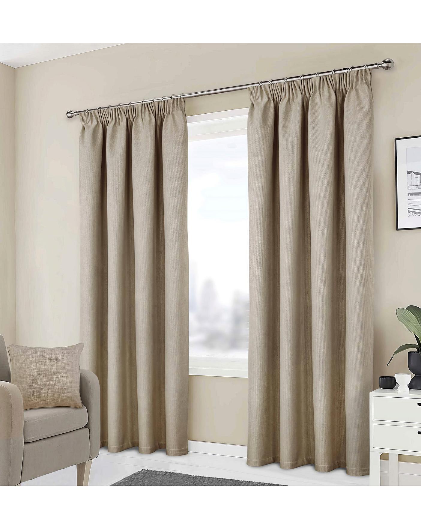 Athos Textured Blackout Pleat Curtains 