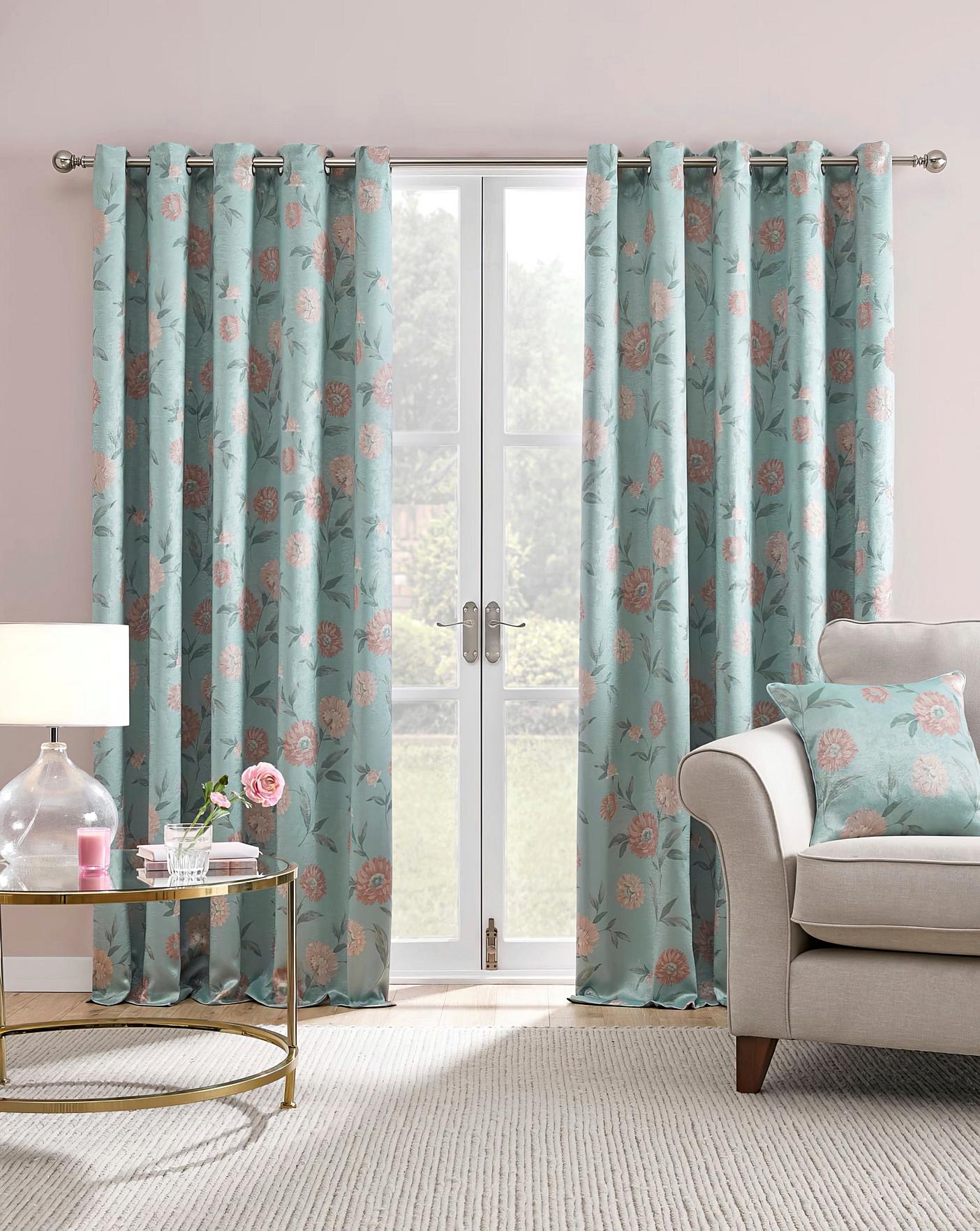 Dahlia Light Filtering Eyelet Curtains J D Williams