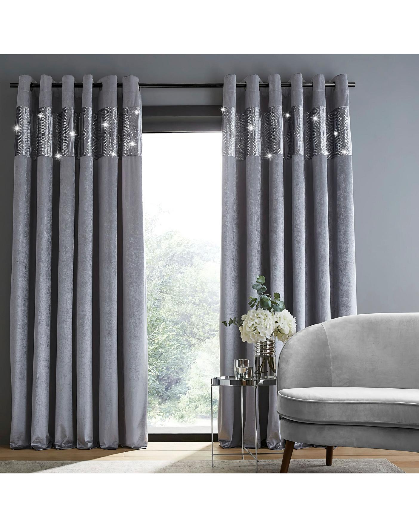 Catherine Lansfield Sequin Curtains J D Williams