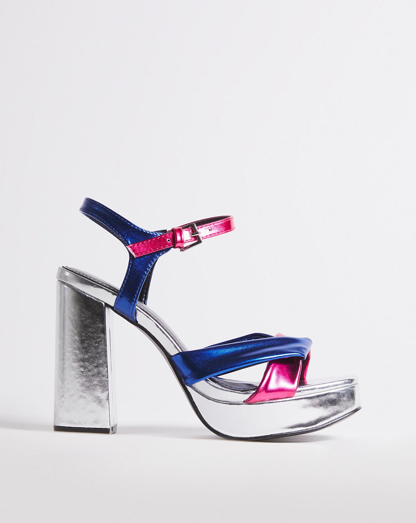 Iridescent on sale platform sandals