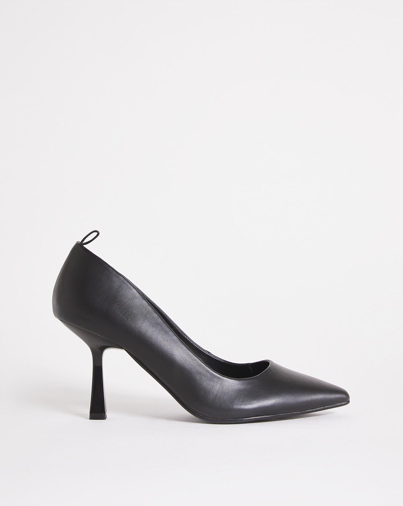 Athene Square Toe Platform Heeled Court Shoes Wide Fit | Simply Be