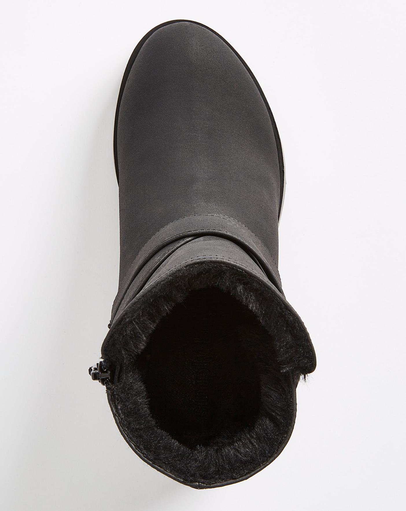 Wedge Ankle Boots Extra Wide Fit 
