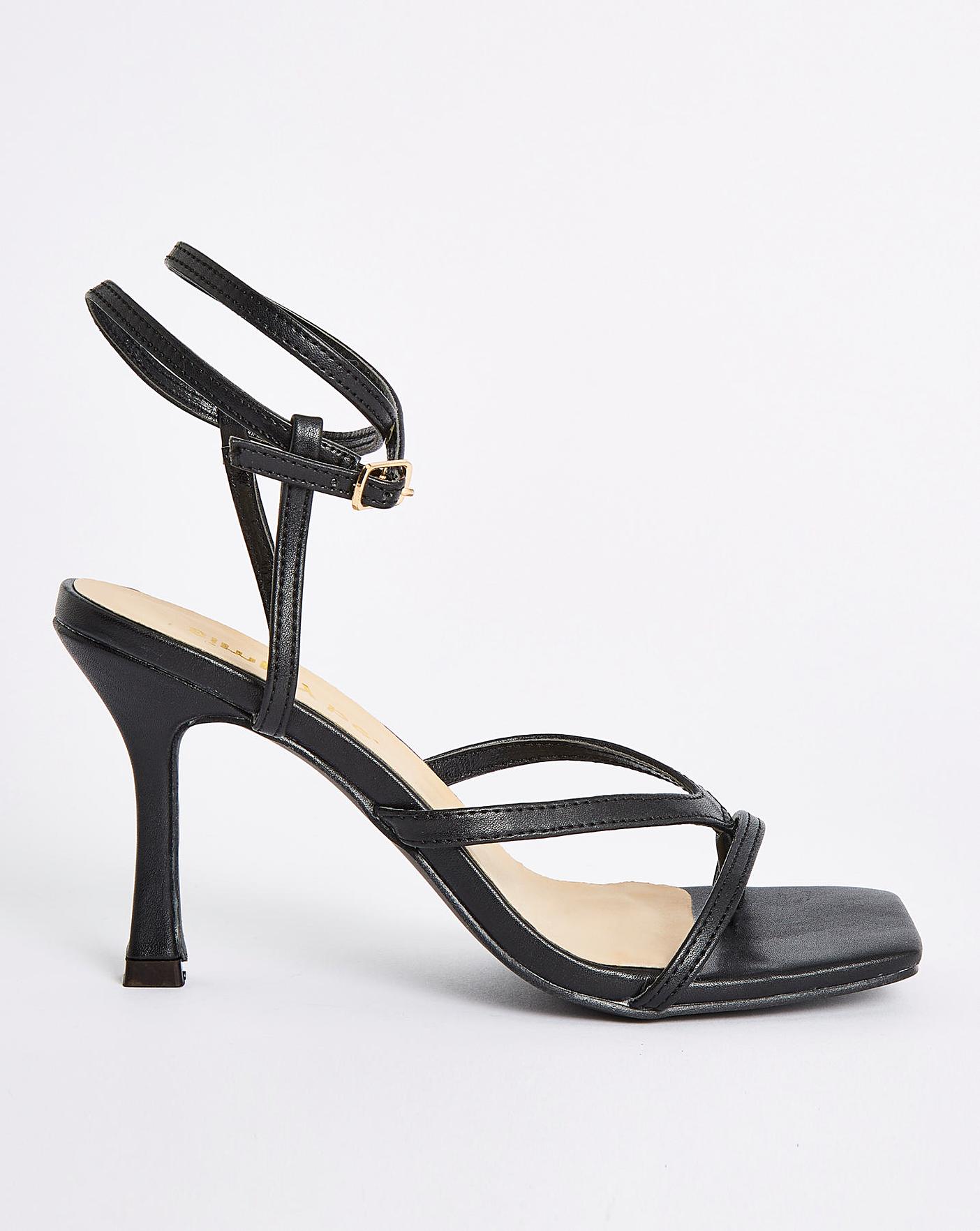 Strappy Ankle Tie Sandals Wide Fit 