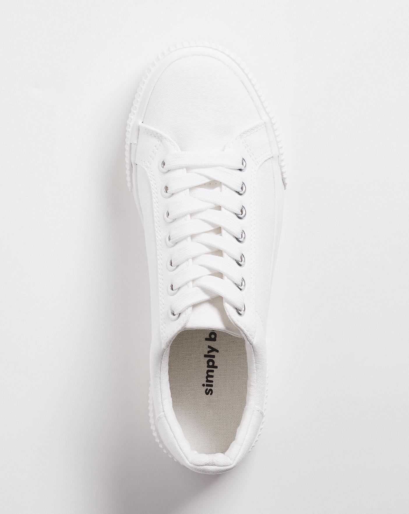 Canvas Trainer Chunky Ribbed Sole Wide | Fashion World