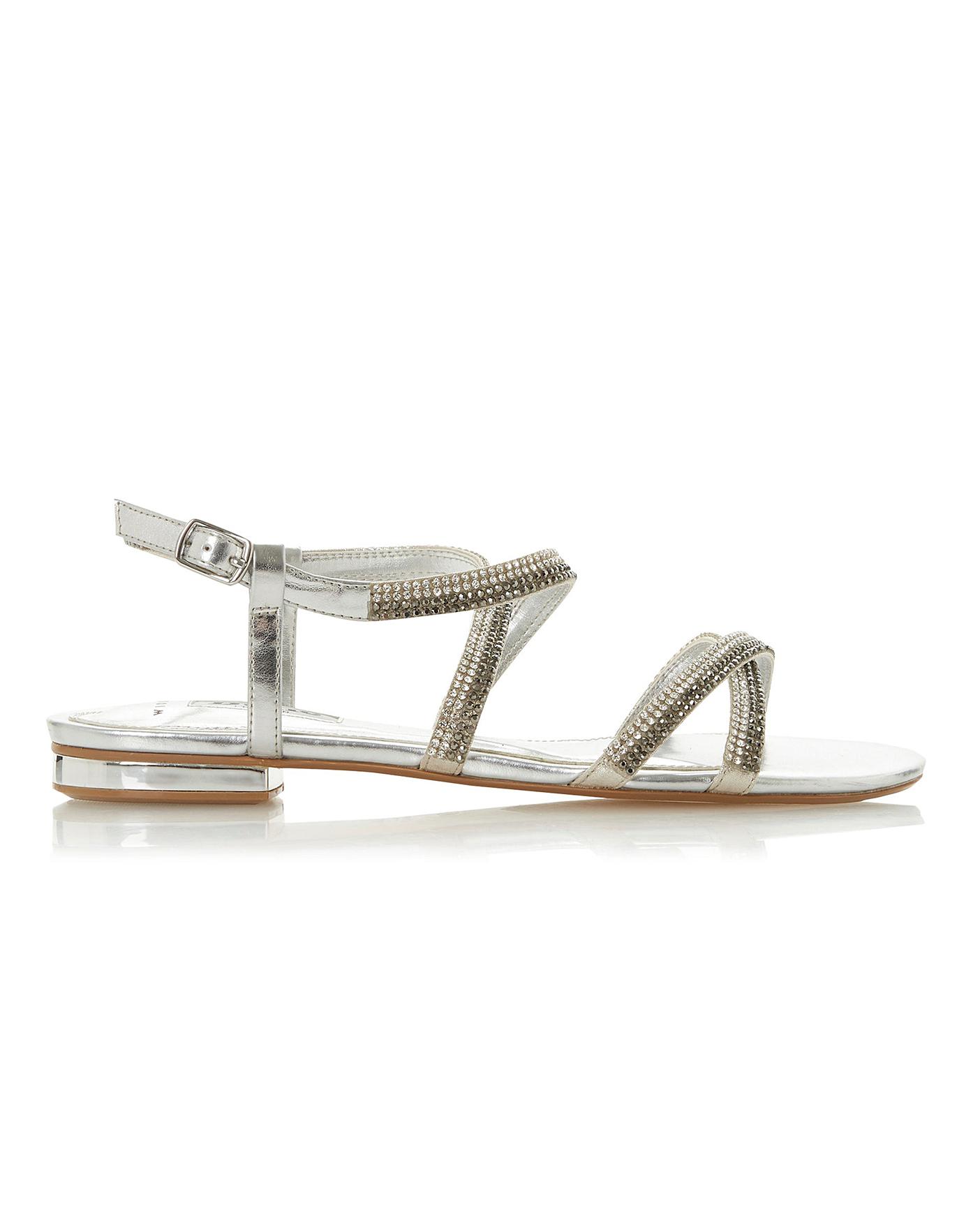 diamante flip flops dune