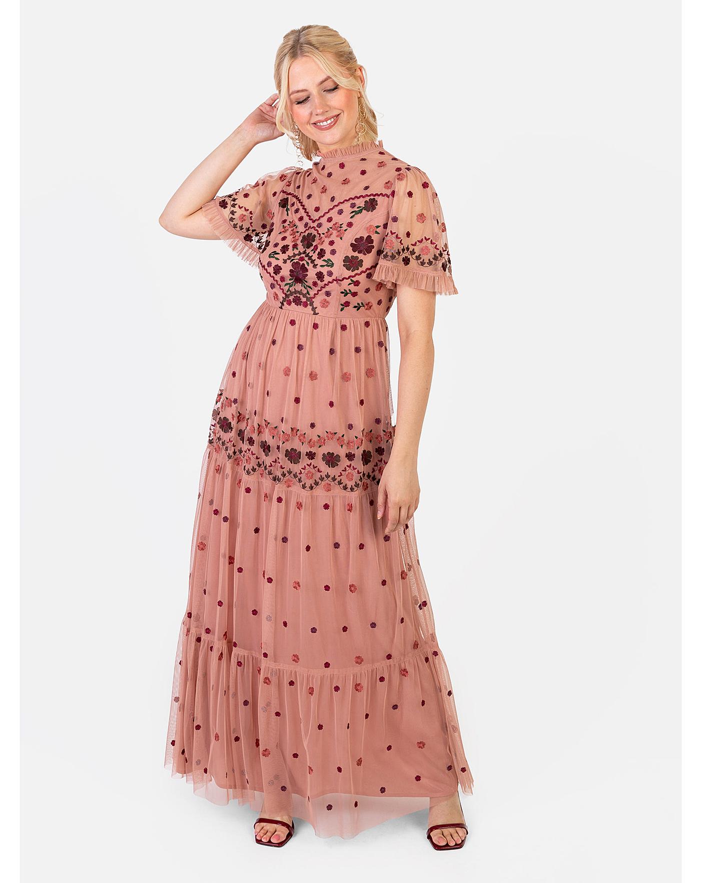 Maya Deluxe Embroidered Dress