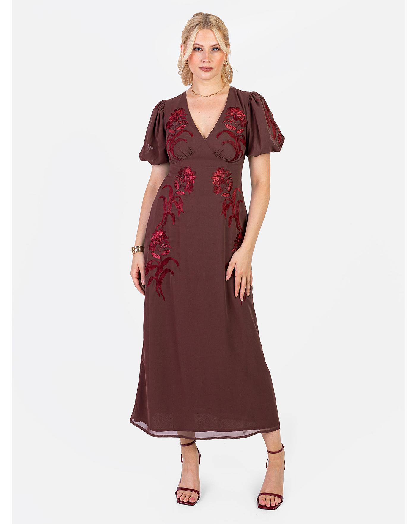 sachin and babi light blue dress Ivory Embroidered Maxi Dress – Modern Millie main image 0