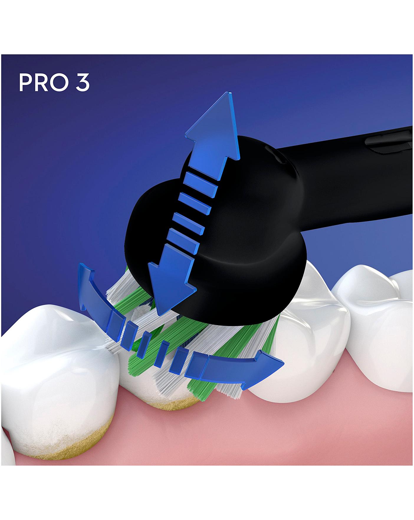 Oral B Pro 3 3900 Black & Pink Duo Toothbrush Set