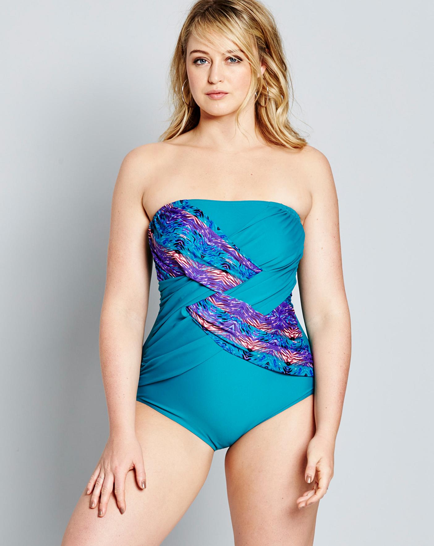 longer length bandeau swimsuits