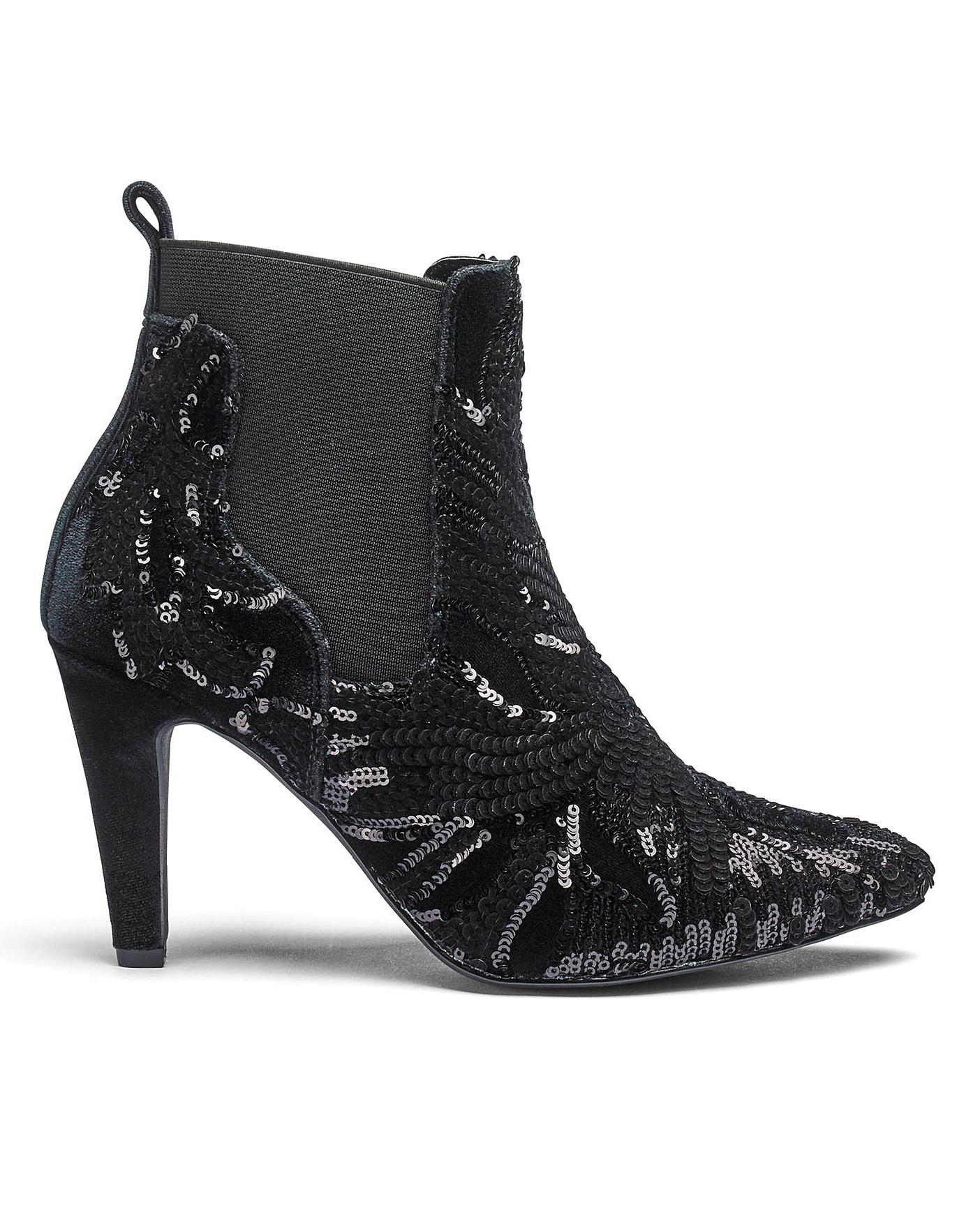 heavenly soles ankle boots wide e fit