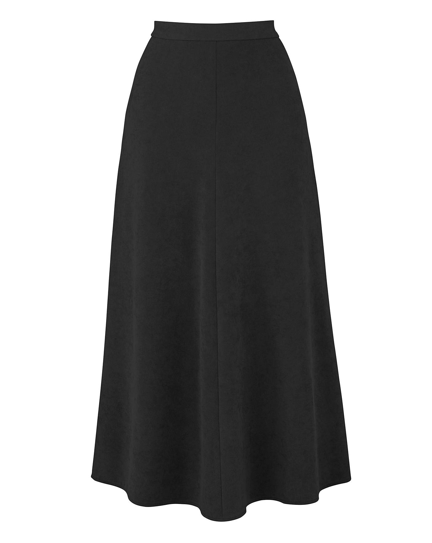 suedette midi skirt