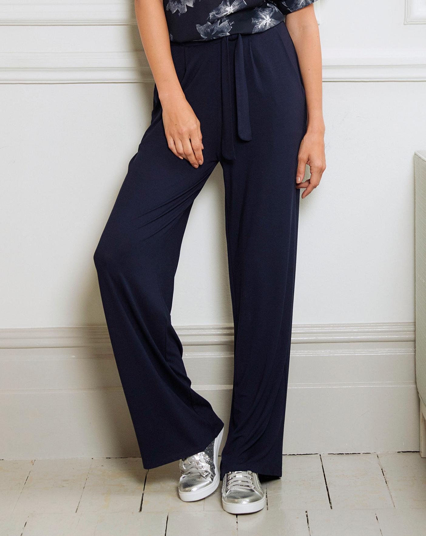 Buy Womens Jersey High Waisted Wide Leg Trousers Online at desertcartINDIA