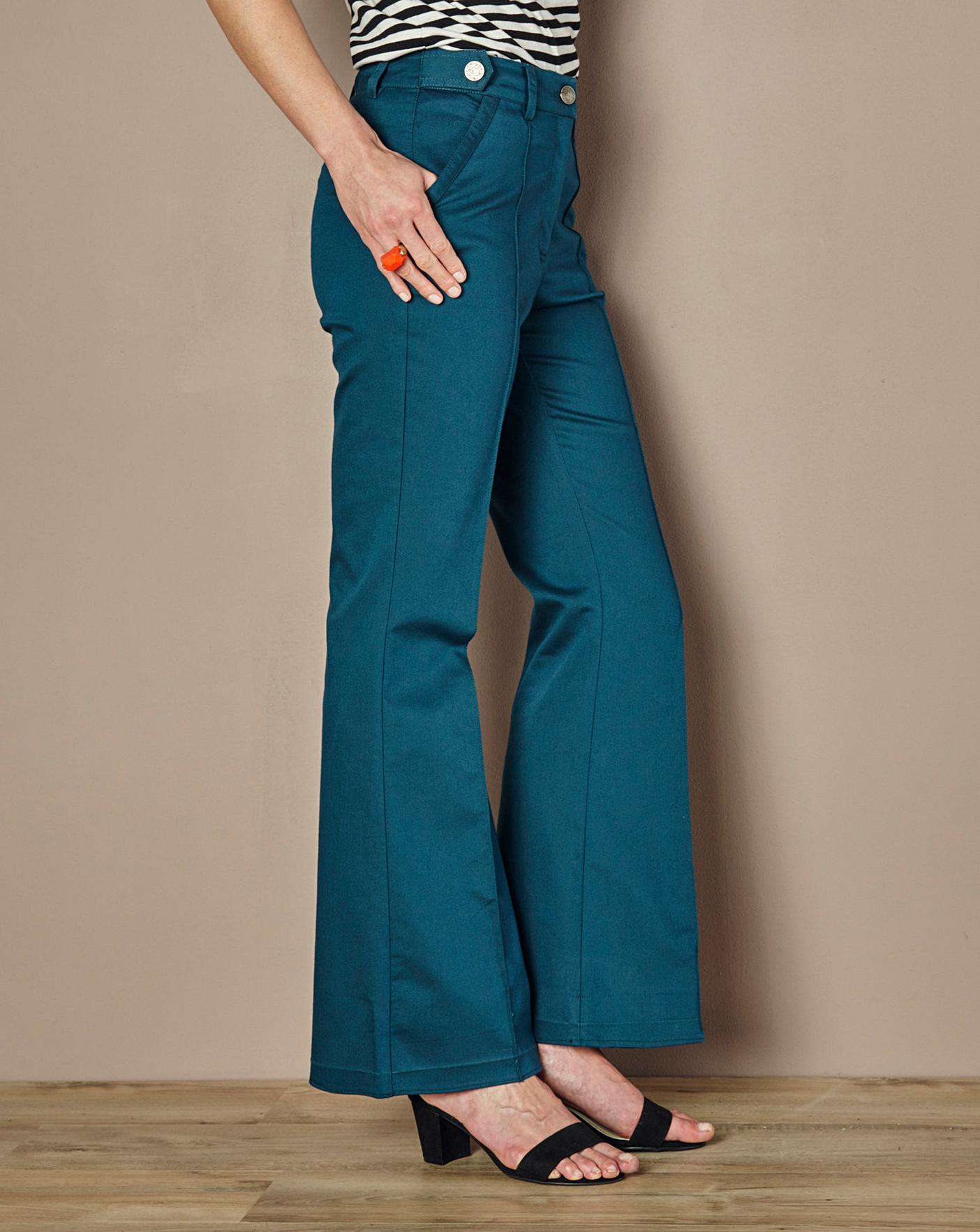 front seam flare jeans