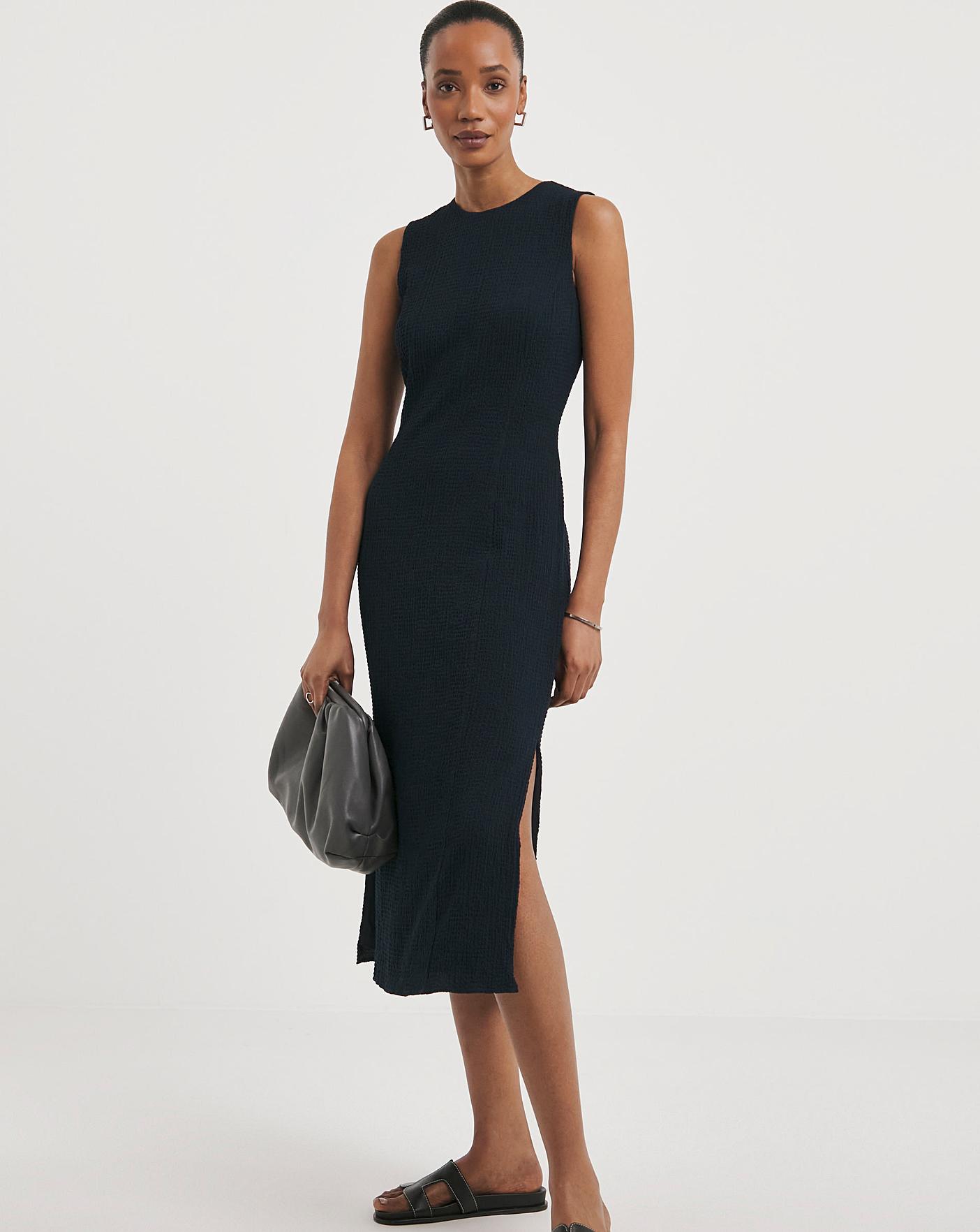 Whistles Erin Texture Midi Dress | J D Williams