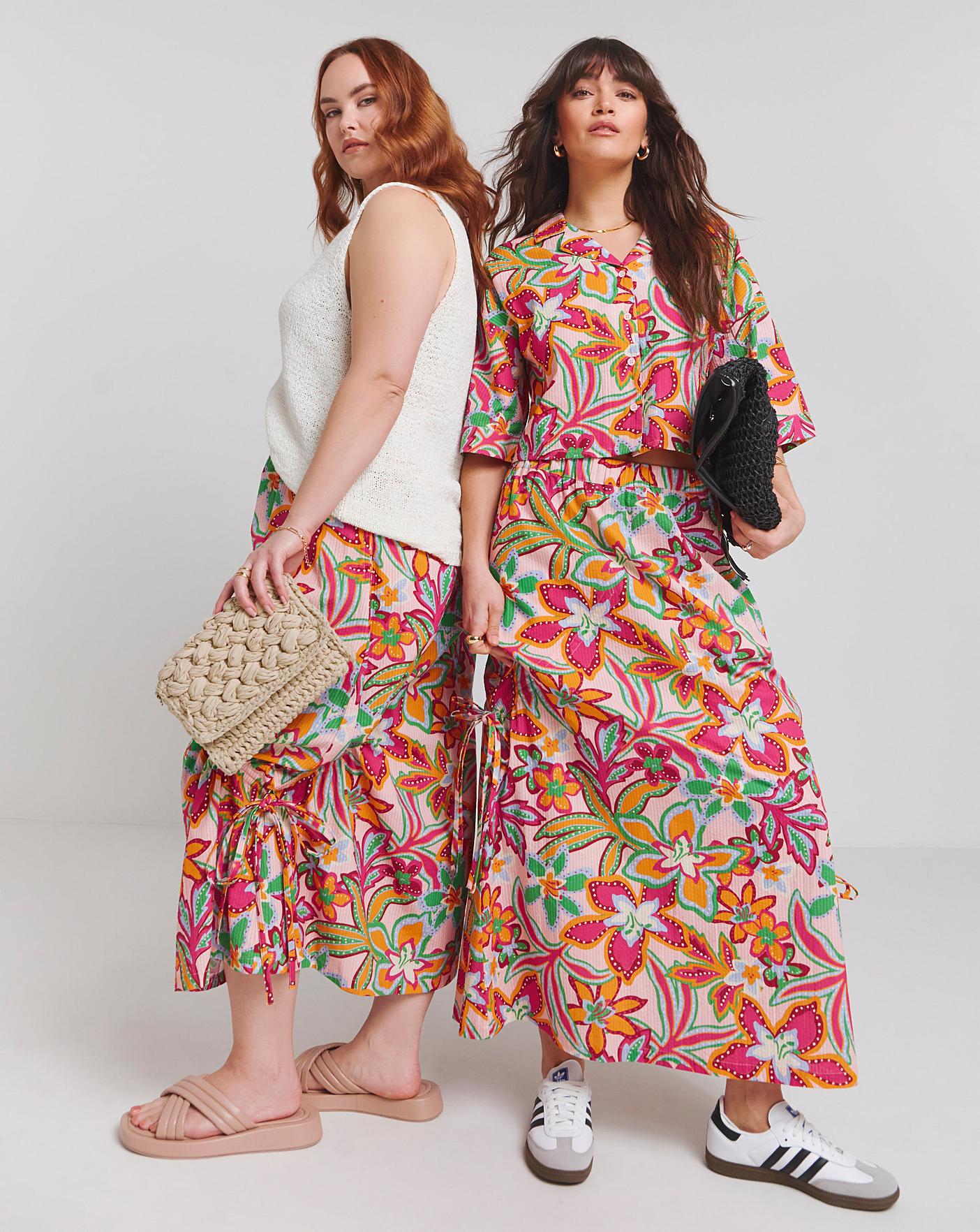 Native Youth Botanical Midaxi Skirt Simply Be
