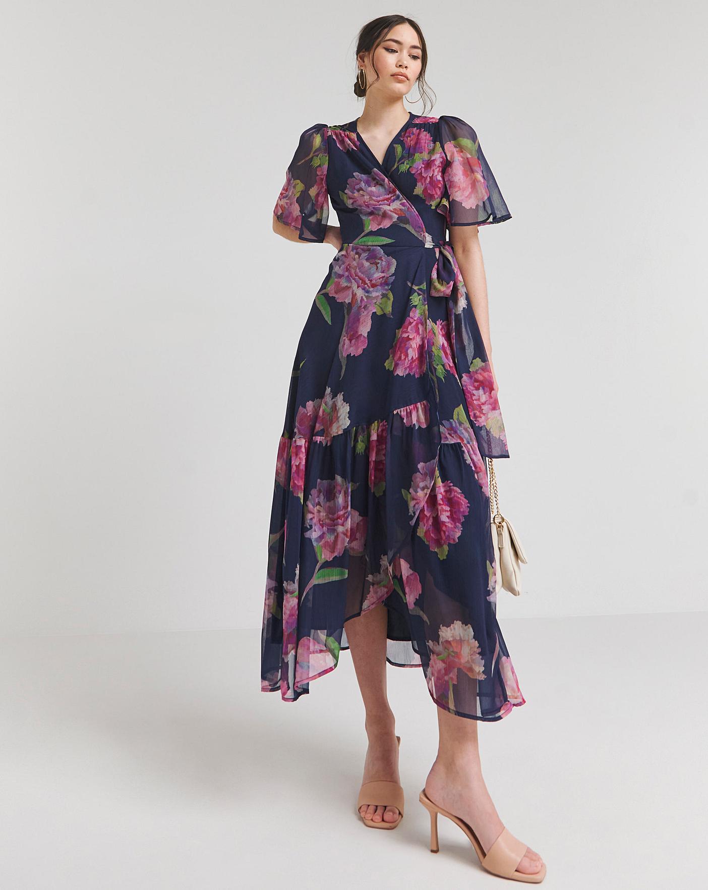 Hope & Ivy Ashia Floral Wrap Maxi Dress | Fashion World