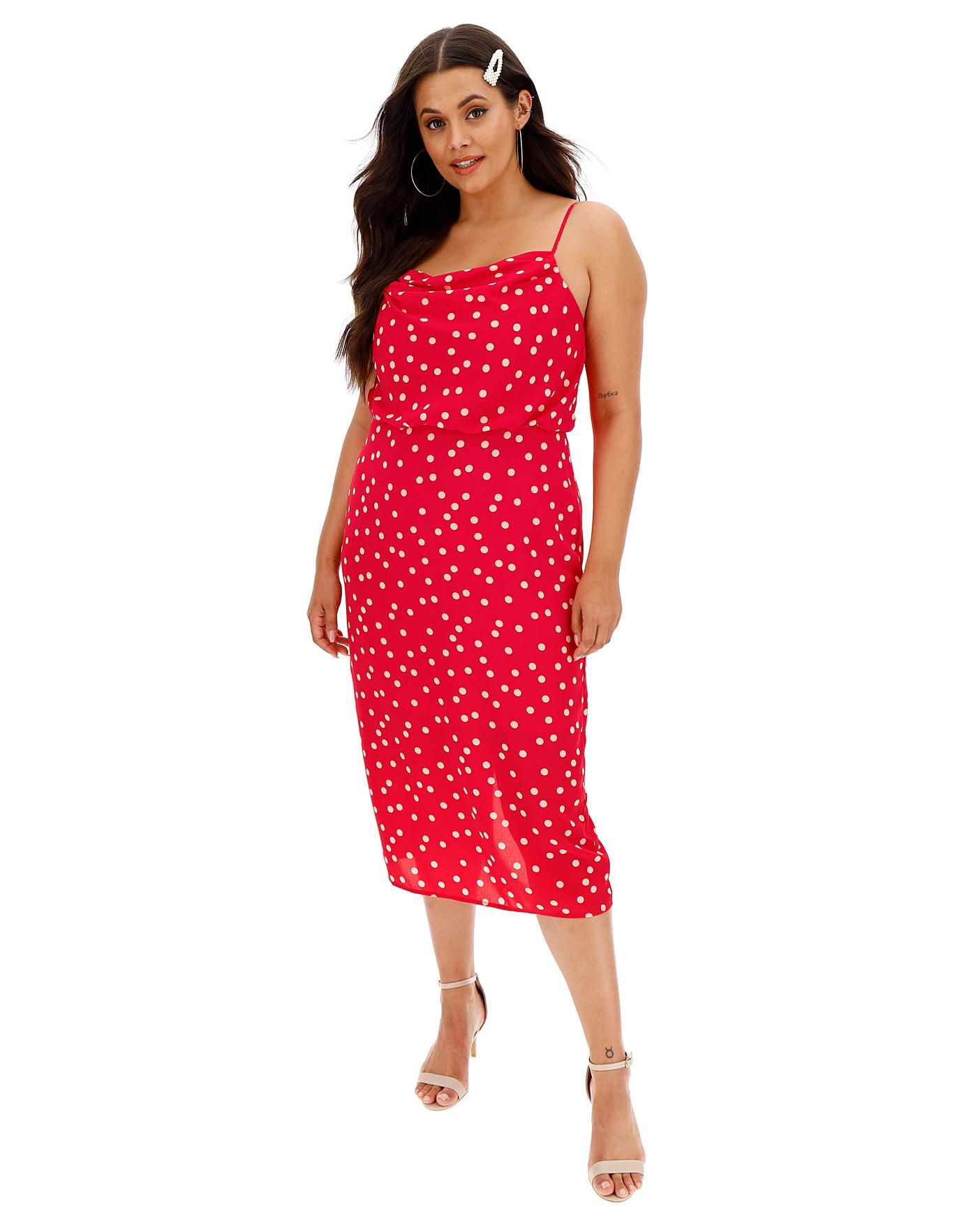 Oasis red spot on sale dress