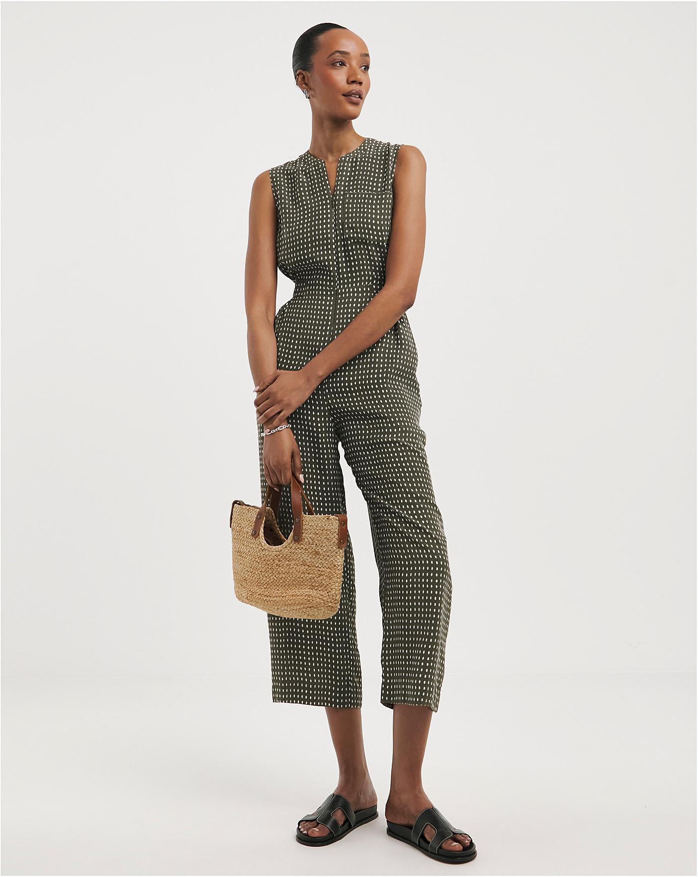 Whistles Josie Oval Spot Jumpsuit J D Williams