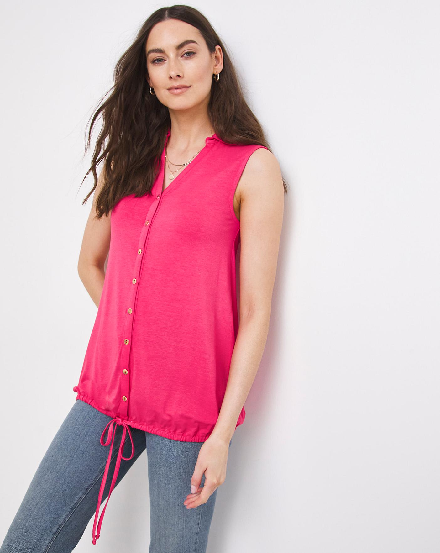 pink sleeveless shirts