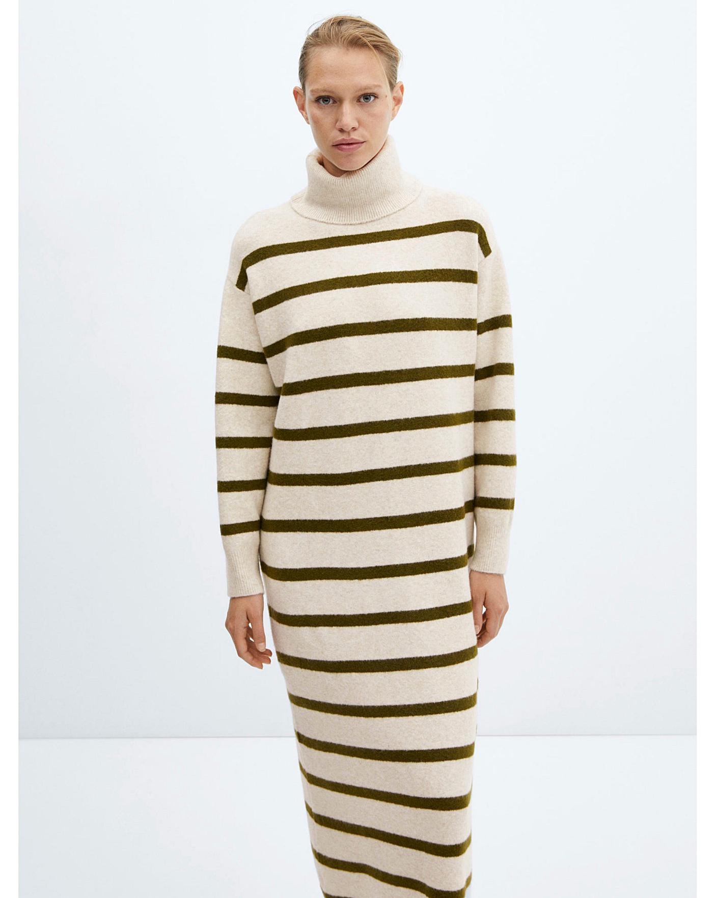 Mango Roll Neck Knitted Dress Crazy Clearance