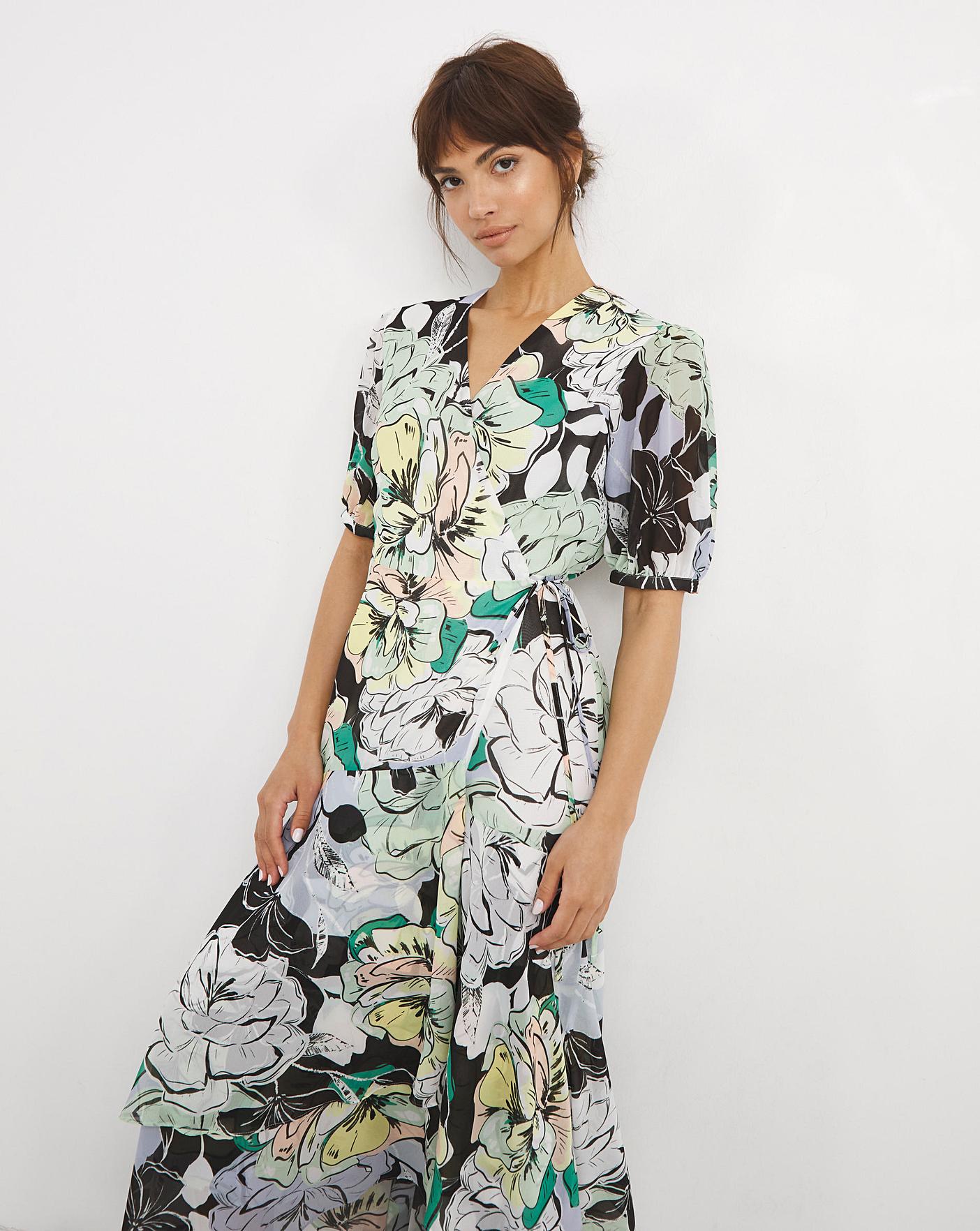Joanna Hope Wrap Print Maxi Dress | J D Williams