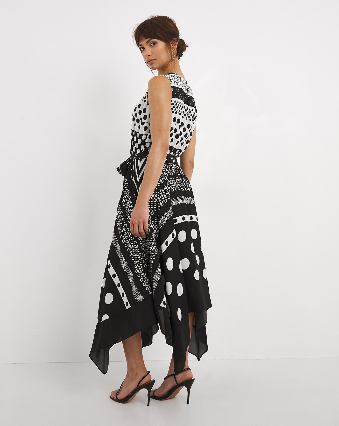 Topshop spot pleat sales dress