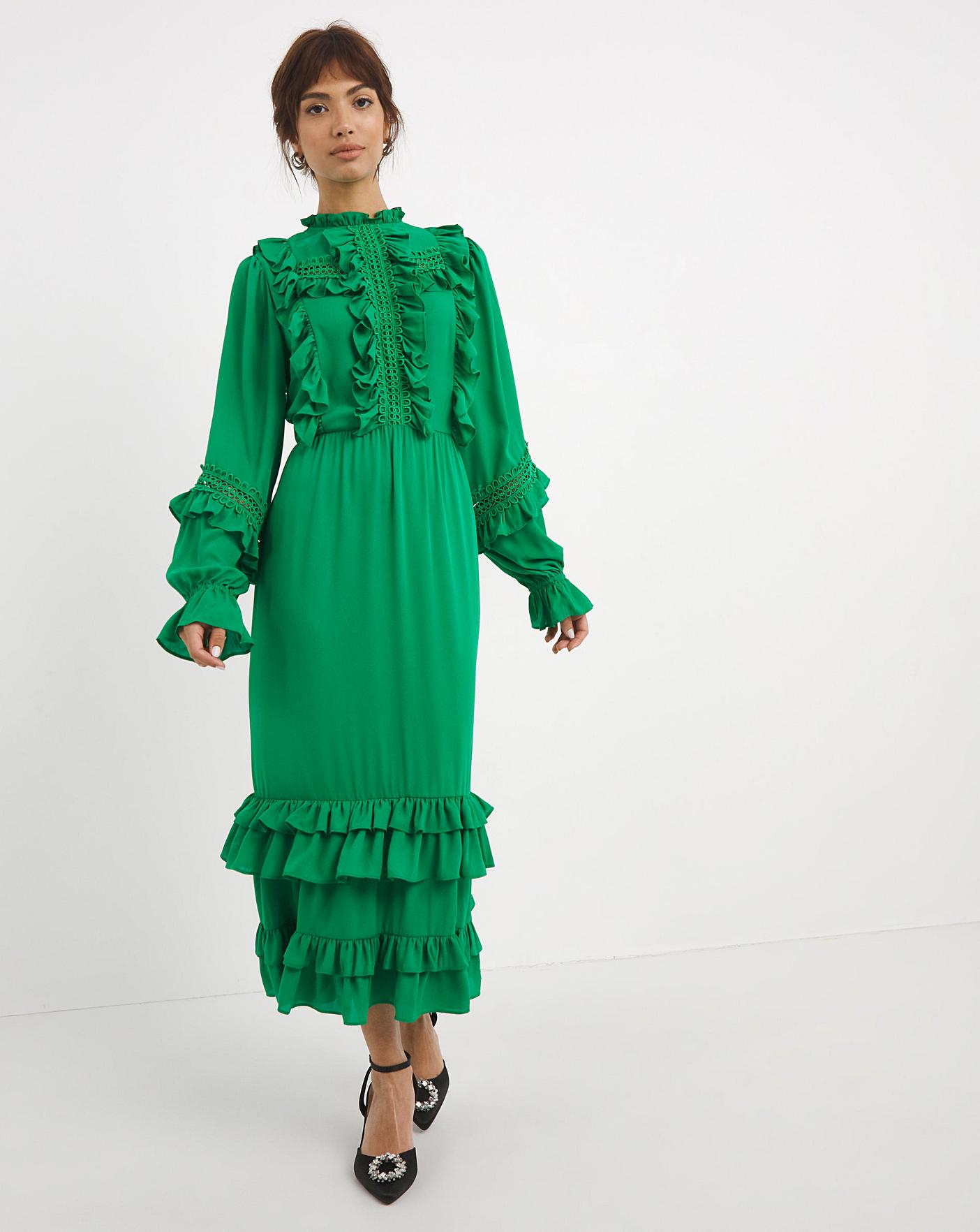 Joanna hope frill midi sales lace dress