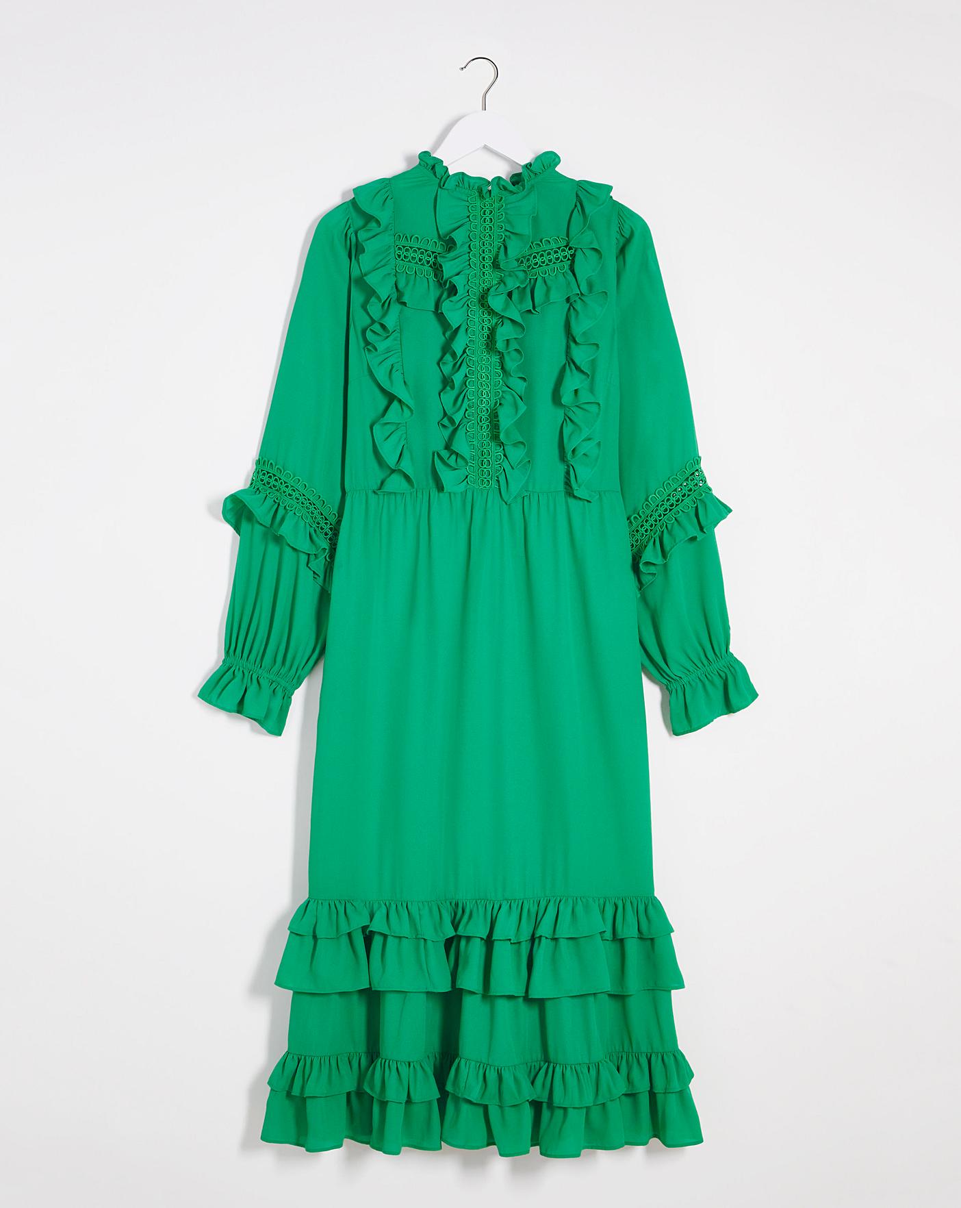 Joanna hope frill sale midi lace dress